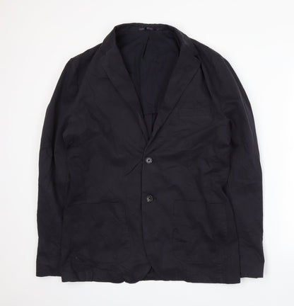 Additional front view of French Connection men’s blue jacket suit jacket, size L
