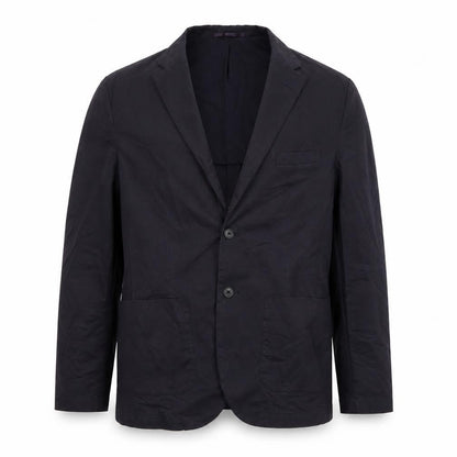 Front view of French Connection men’s blue jacket suit jacket, size L