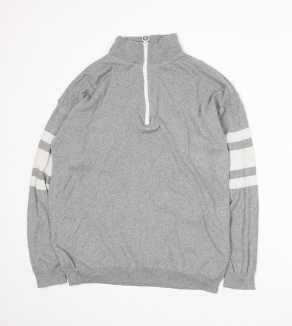 Front view of Primark men’s grey jacket, size S