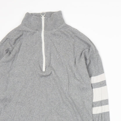 Close-up detail of Primark men’s grey jacket, size S