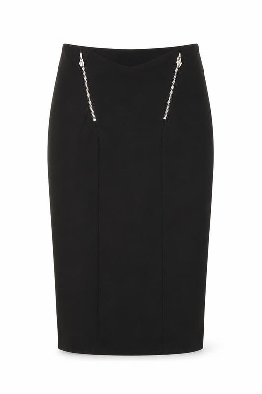 Front view of Closet women’s black straight & pencil skirt, size UK 8