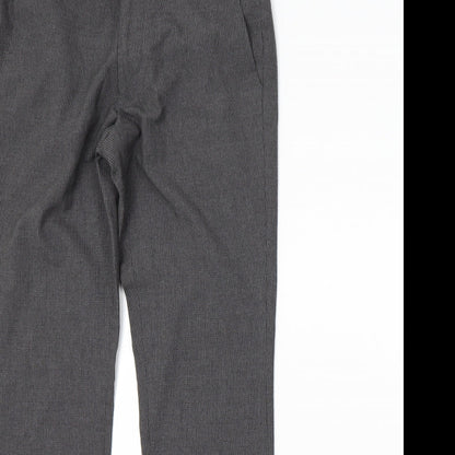 Close-up detail of Cedarwood State men’s grey trousers, size 30, 29-inch leg