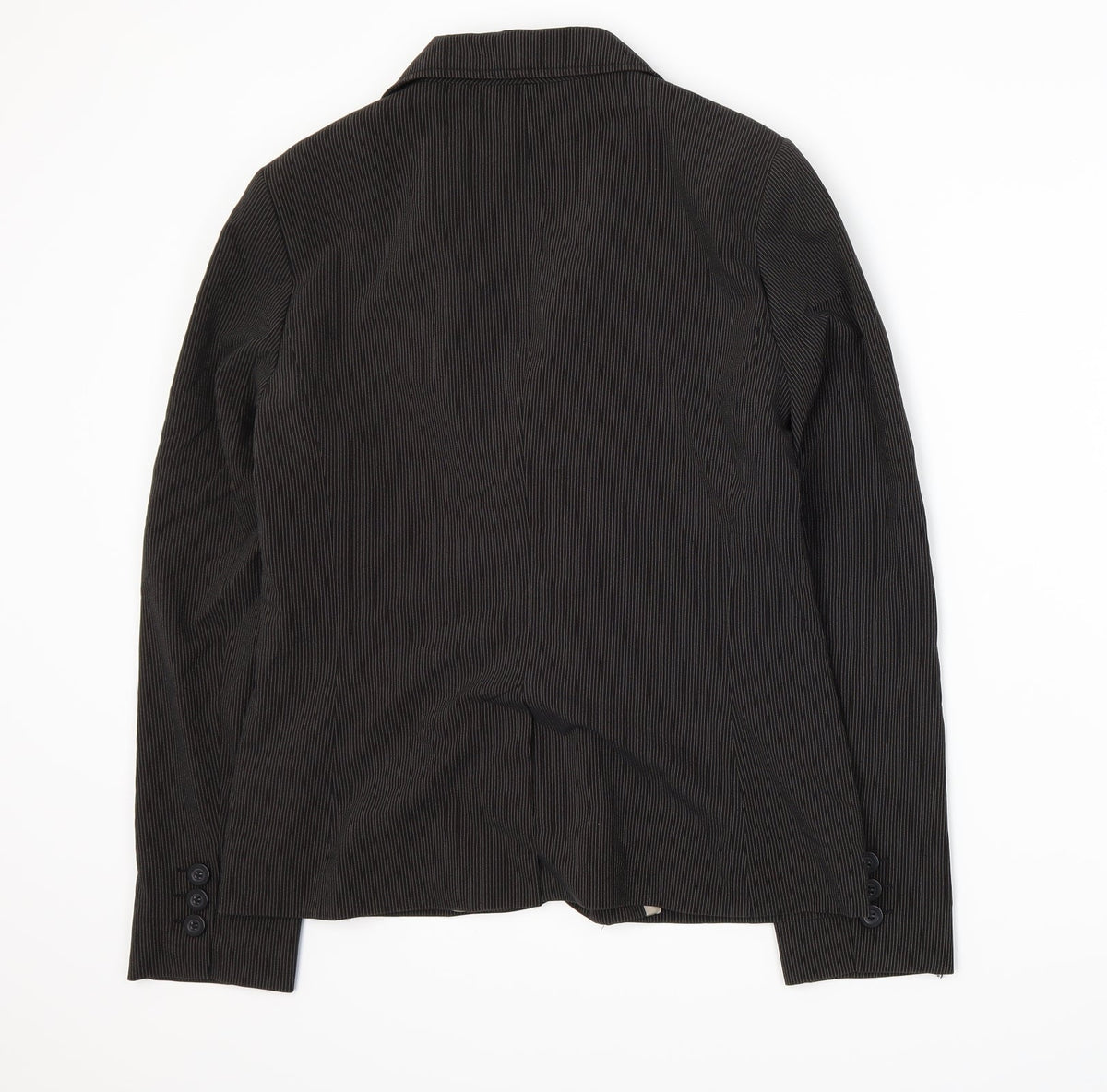 New Look Womens Black Striped  Jacket Suit Jacket Size 14