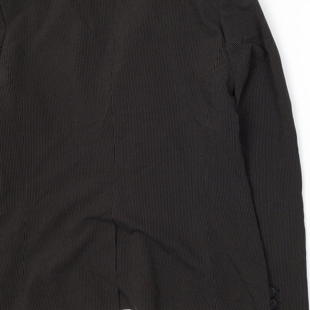 New Look Womens Black Striped  Jacket Suit Jacket Size 14
