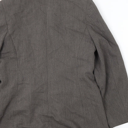 Brand and care label for BHS women’s grey batik jacket suit jacket, size UK 16