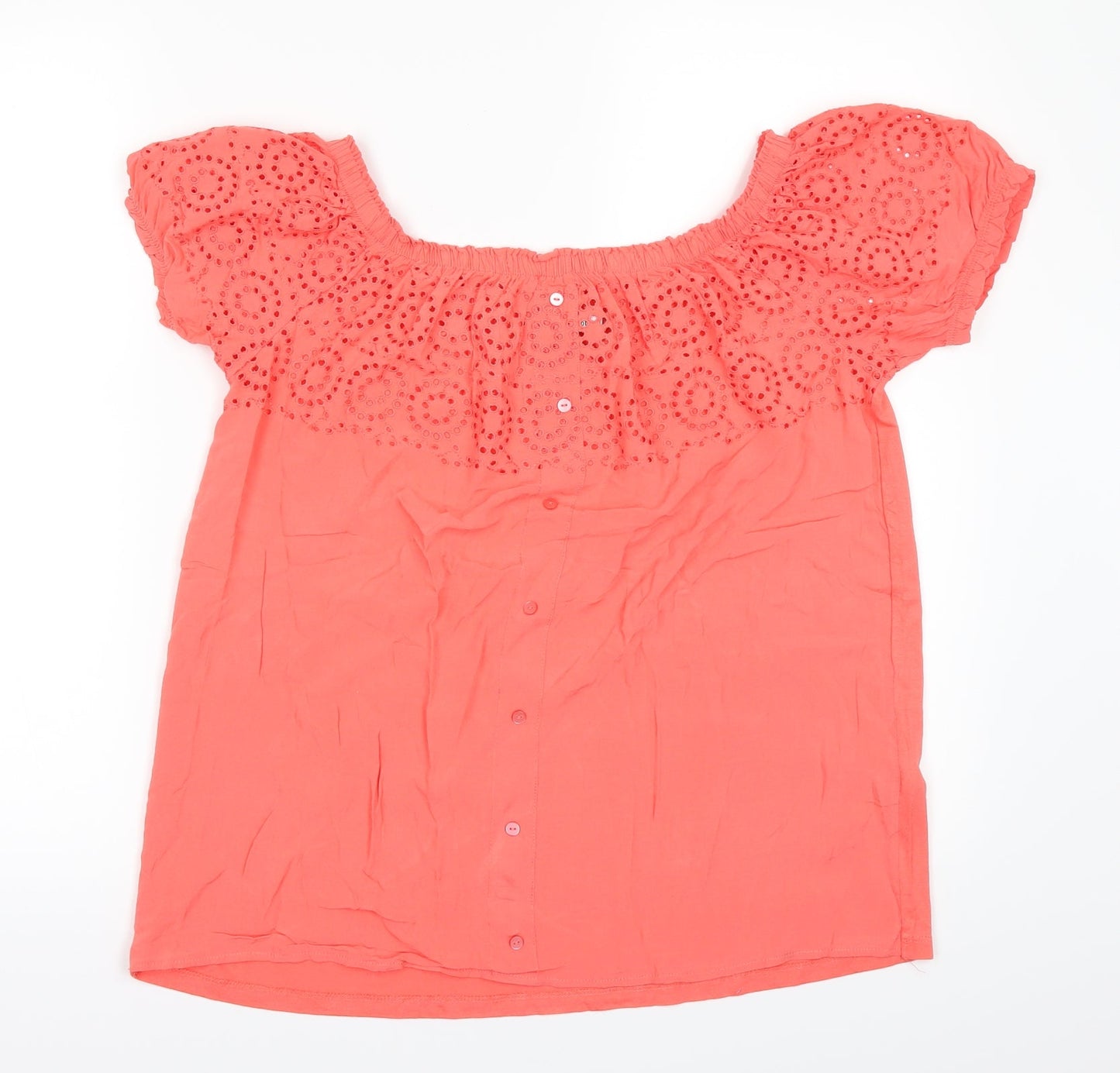 George Womens Orange   Basic Blouse Size 10