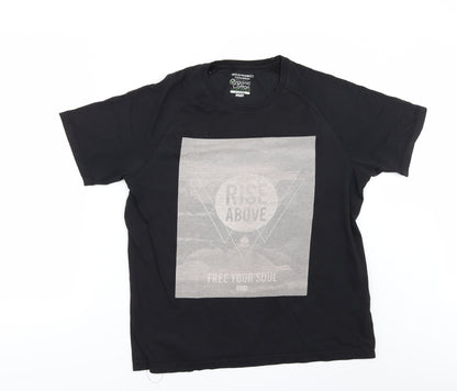 Additional front view of pro dynamics women’s black basic t-shirt, size XL