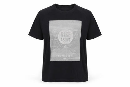 Front view of pro dynamics women’s black basic t-shirt, size XL
