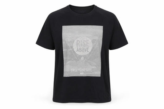 Front view of pro dynamics women’s black basic t-shirt, size XL