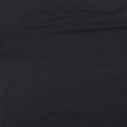 Brand and care label for pro dynamics women’s black basic t-shirt, size XL