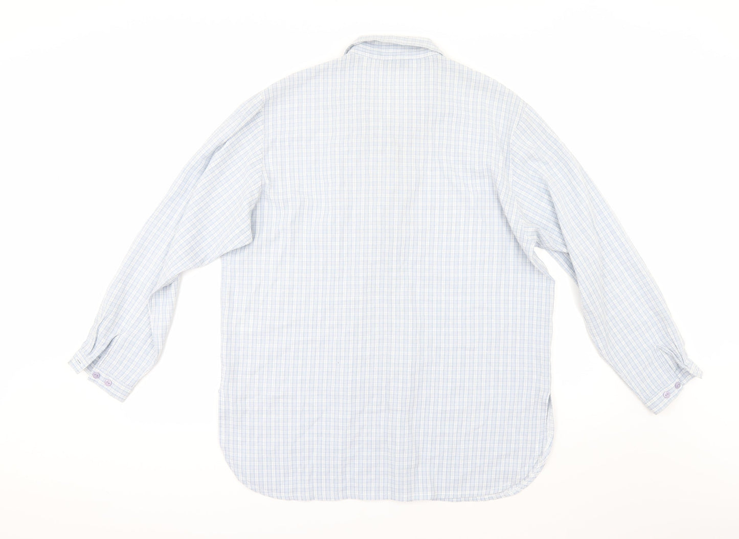 Jumpers Womens Blue Check  Tunic Button-Up Size M