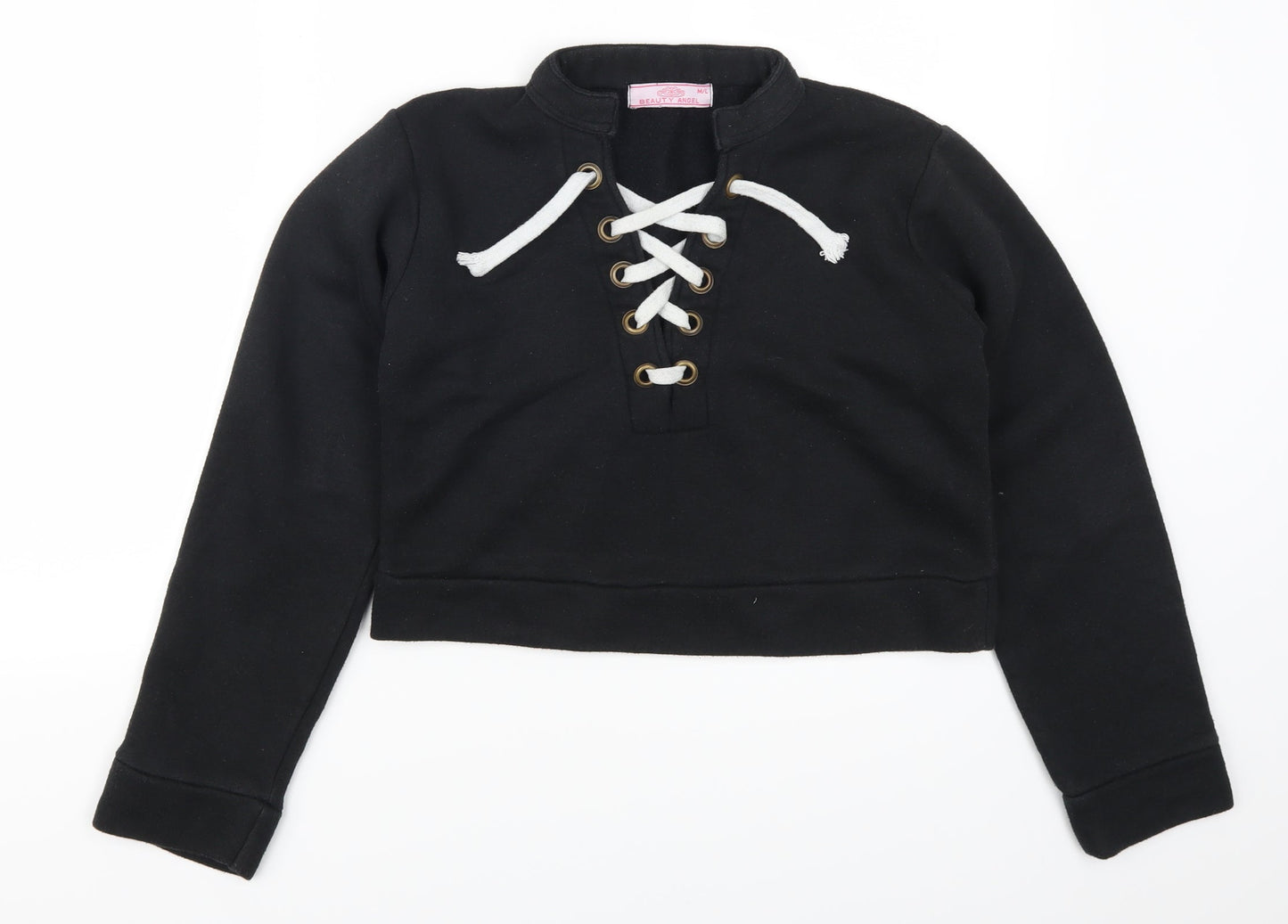 Beauty Angel Womens Black   Pullover Sweatshirt Size M