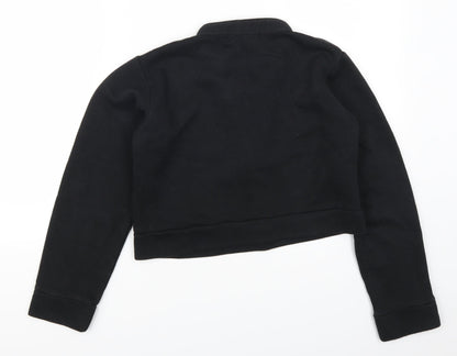 Back view of Beauty Angel women’s black pullover sweatshirt, size M