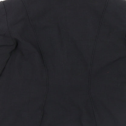Brand and care label for Marks & Spencer women’s black jacket, size UK 12