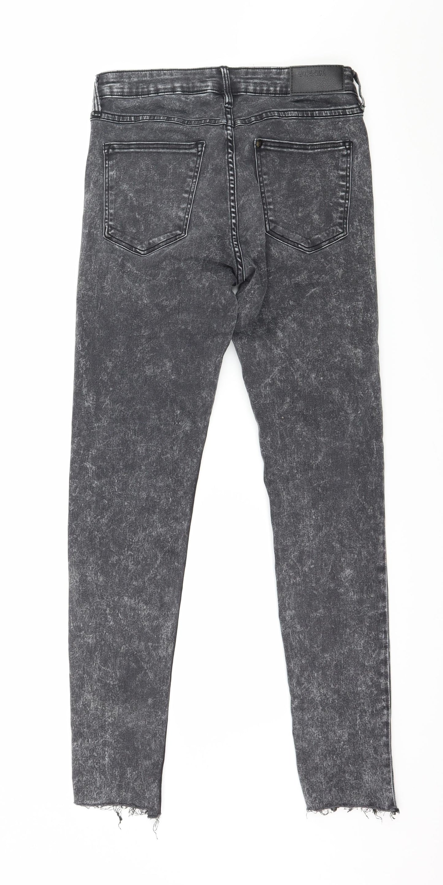 Denim & Co. Womens Grey  Denim Skinny Jeans Size 28 in L27 in - Acid wash