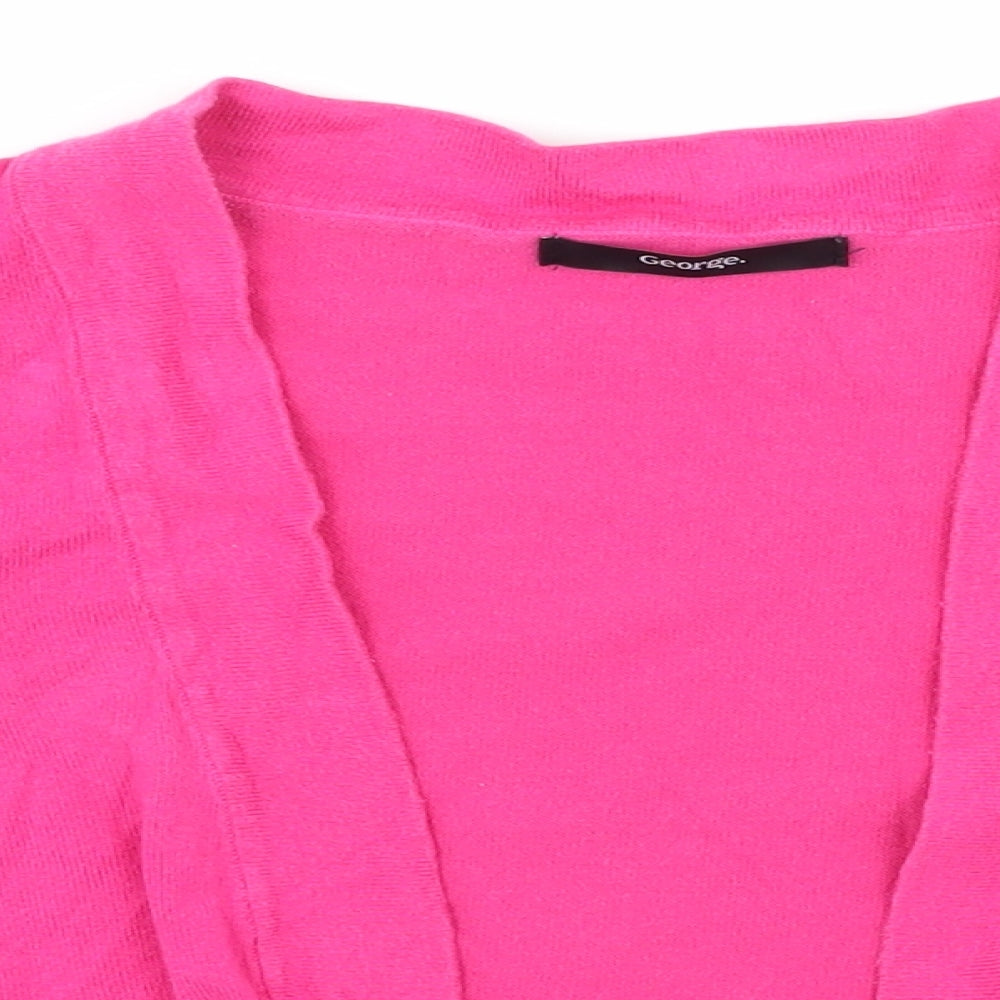 George Womens Pink  Knit Cardigan Jumper Size 14