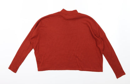 Back view of Divided by H&M women’s brown knit jumper, size S