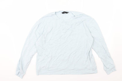 Additional front view of F&F women’s blue jersey pullover sweatshirt, size UK 12