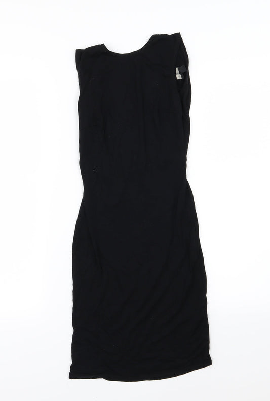 ASOS Womens Black  Jersey T-Shirt Dress  Size 6  - Backless
