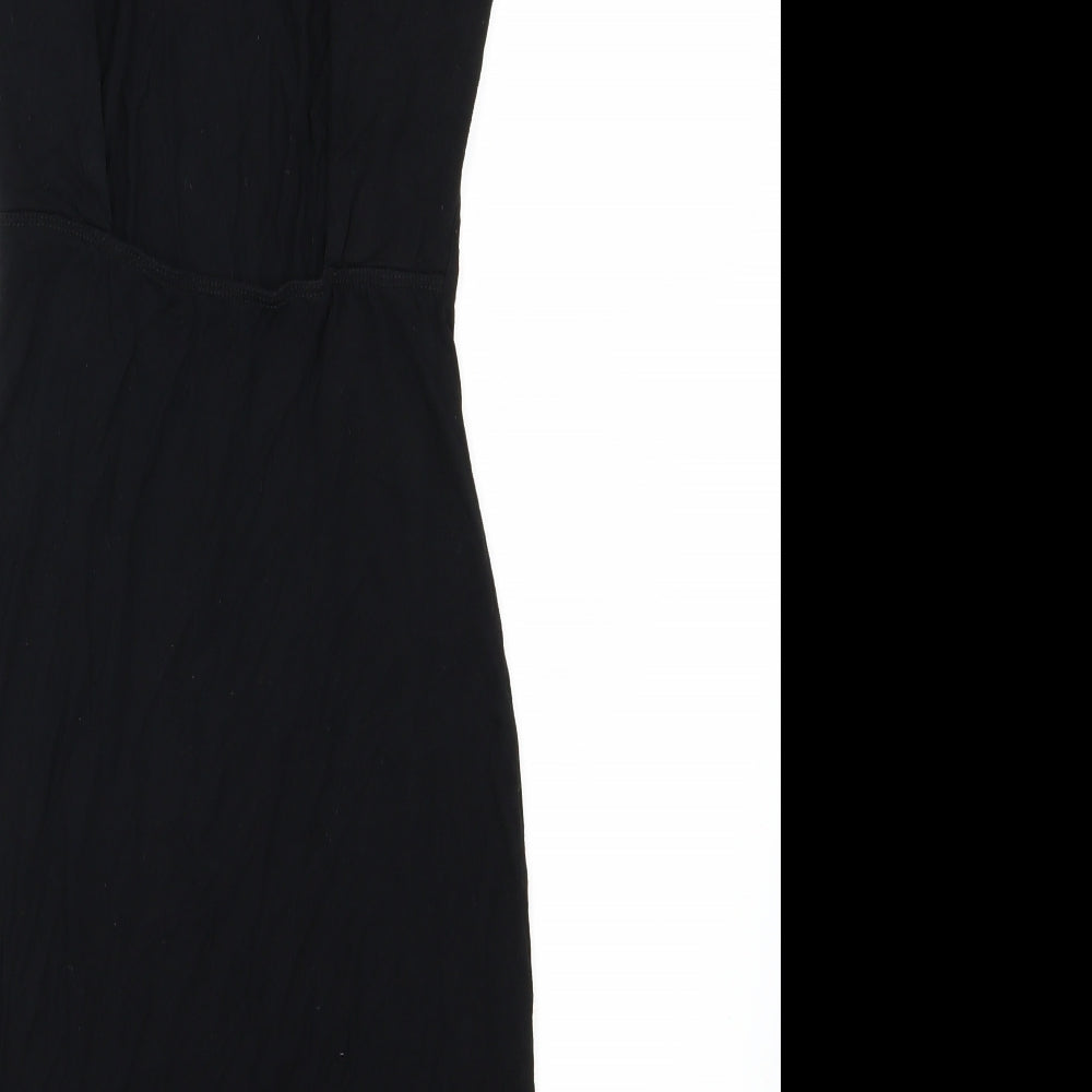 ASOS Womens Black  Jersey T-Shirt Dress  Size 6  - Backless