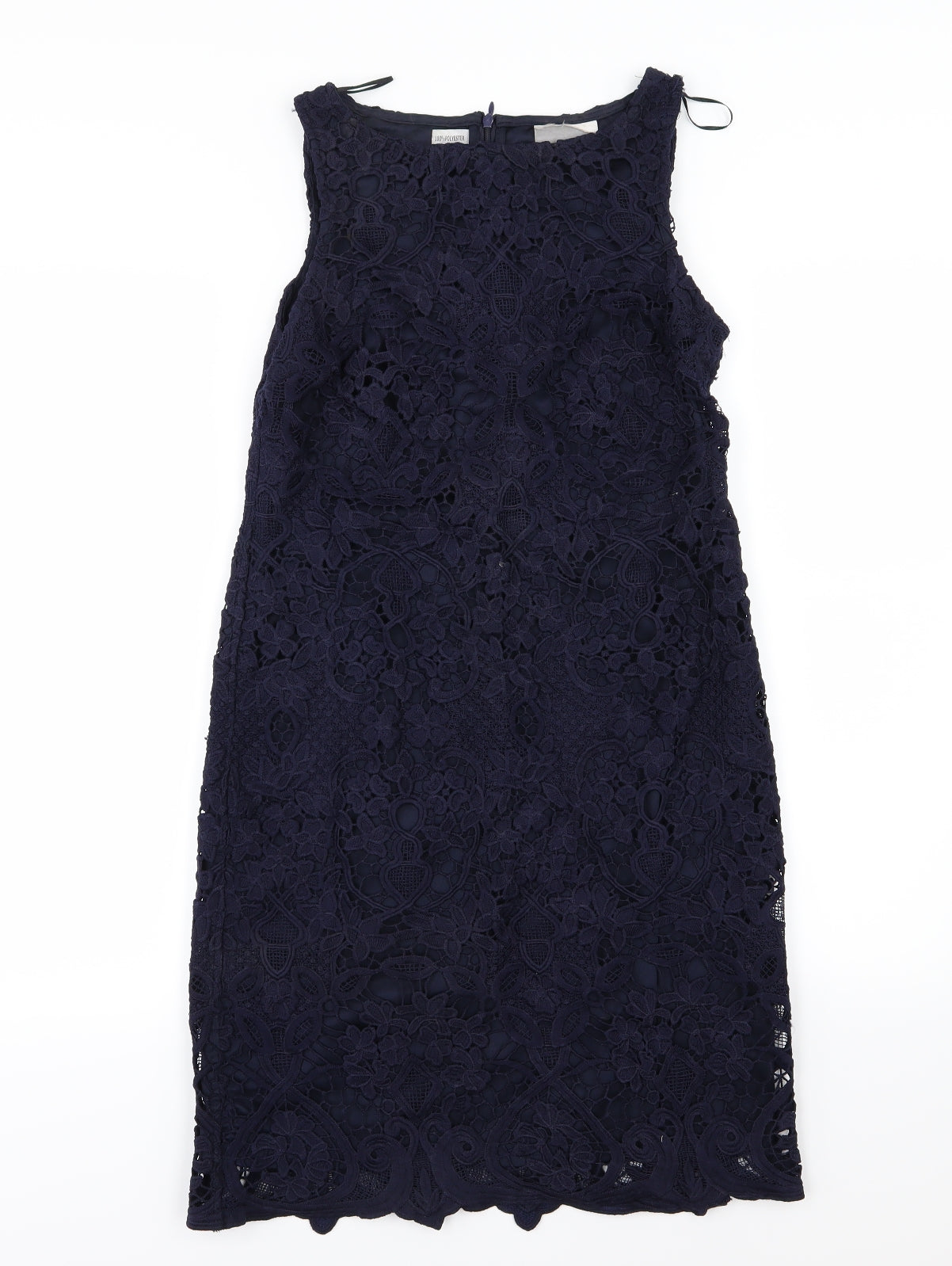 Preworn Womens Blue Floral  Pencil Dress  Size 8
