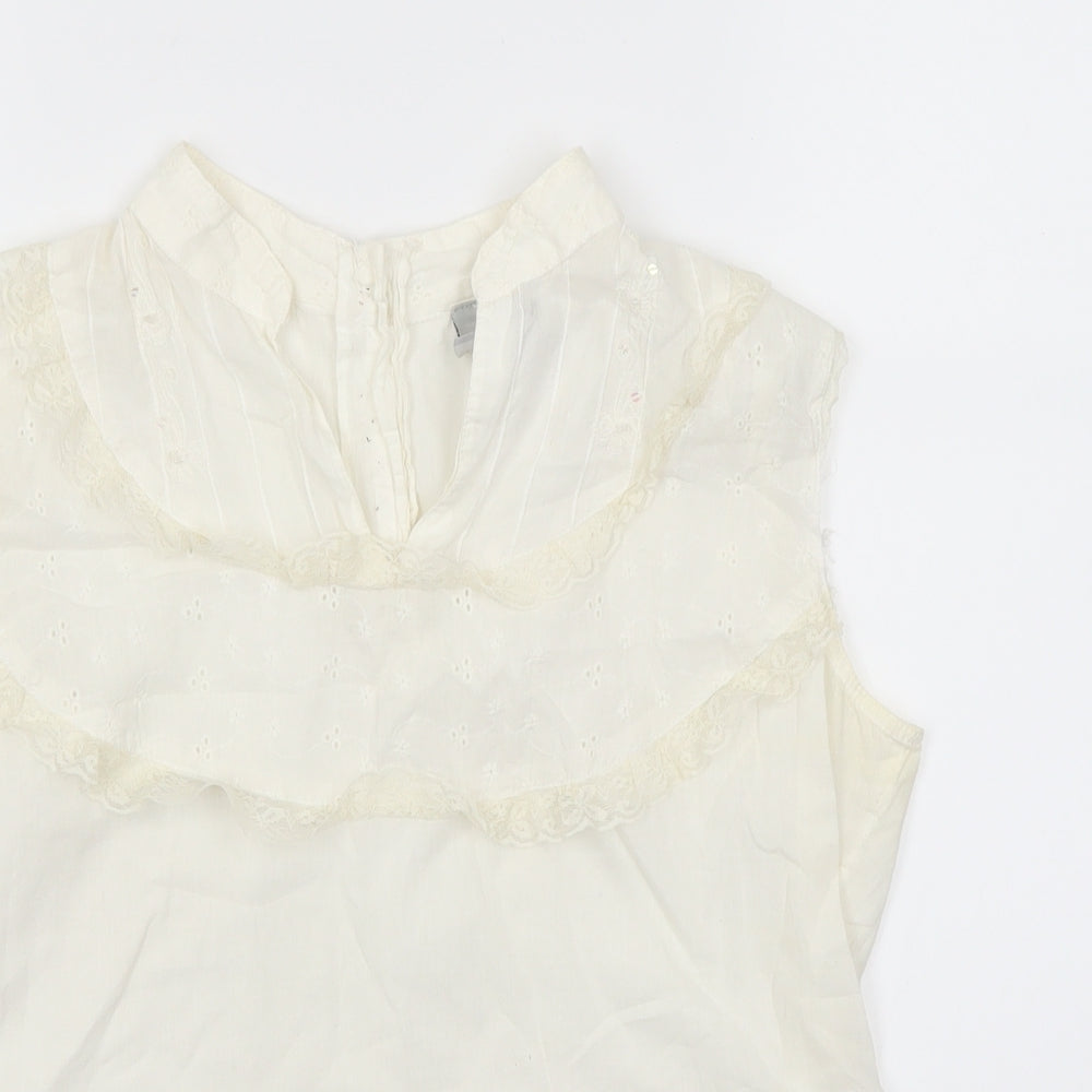 xi Womens White   Basic Blouse Size 10
