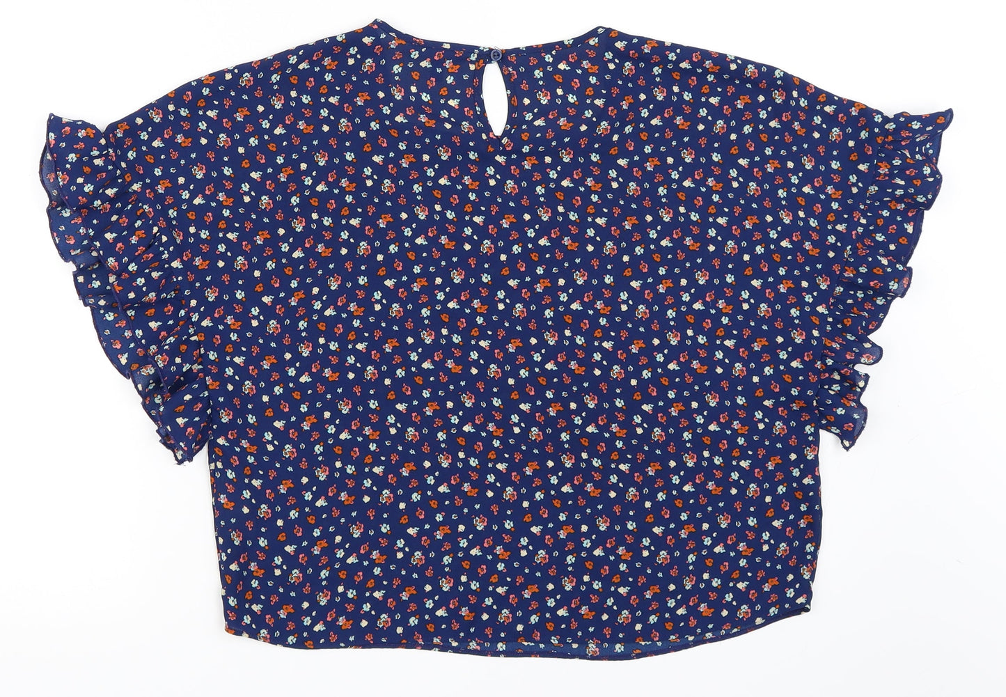Candy Couture Womens Blue   Basic Blouse Size 14