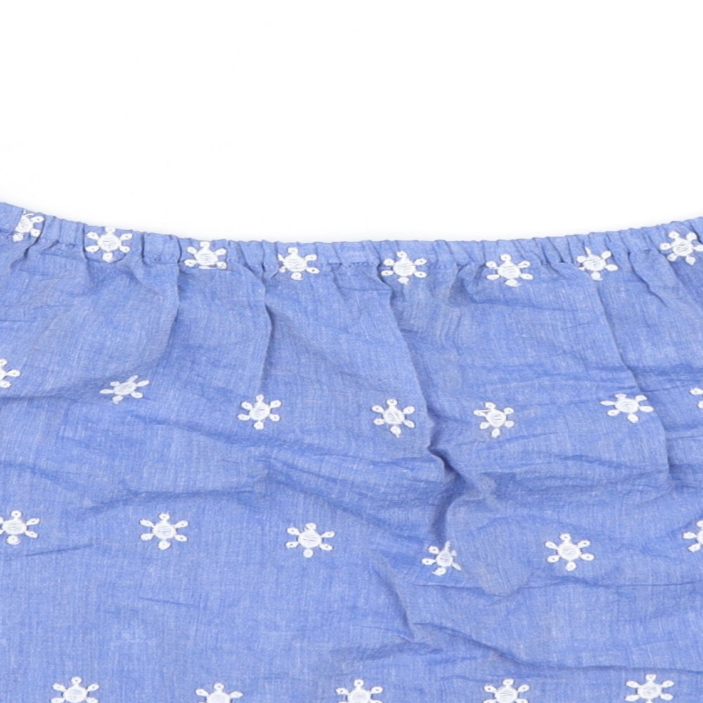 Select Womens Blue   Basic Blouse Size 8