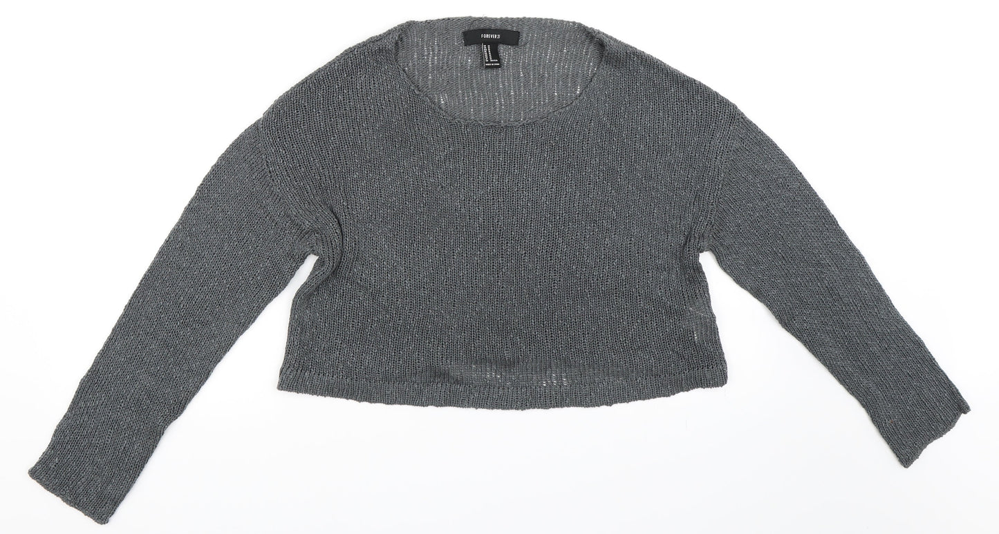 FOREVER 21 Womens Blue   Pullover Jumper Size M