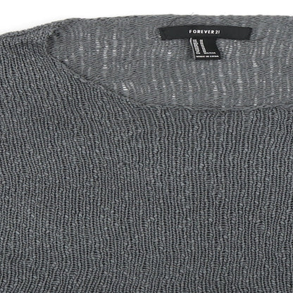Close-up detail of Forever 21 women’s blue jumper, size M