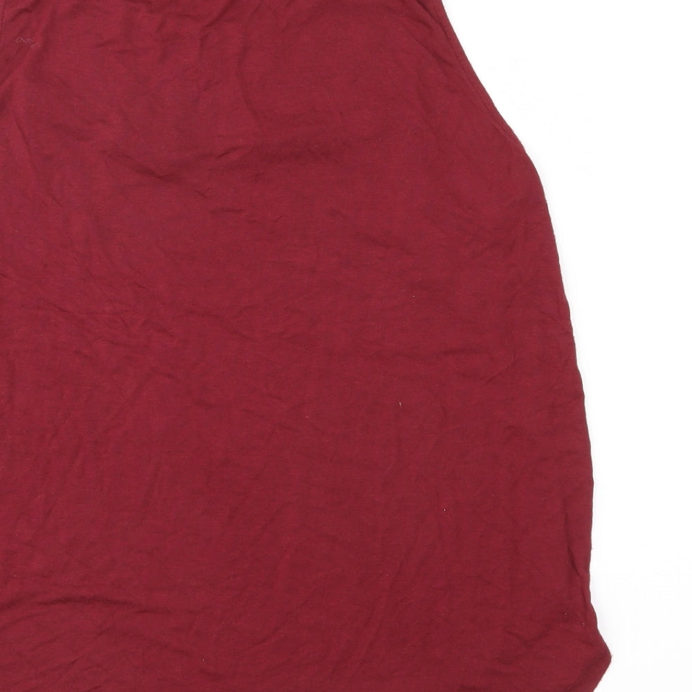 H&M Womens Red  Jersey Basic Blouse Size M