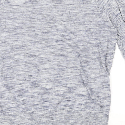 Brand and care label for Next women’s blue knit jumper, size UK 12