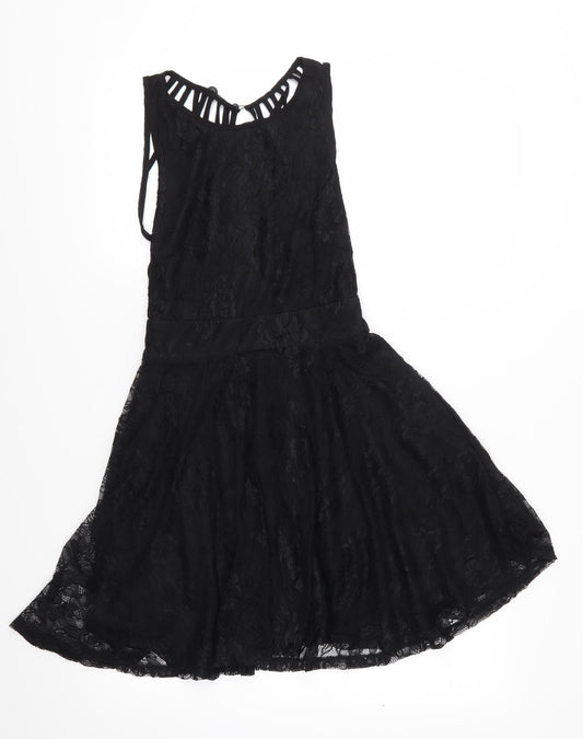 Wyldr Womens Black  Lace Fit & Flare  Size XS