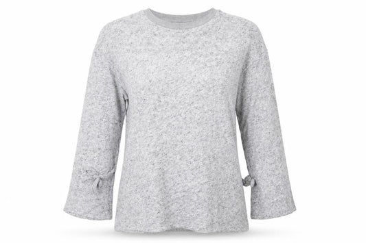 Topshop Womens Grey  Jersey Basic Blouse Size 10