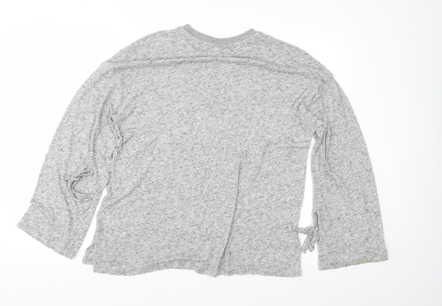Topshop Womens Grey  Jersey Basic Blouse Size 10
