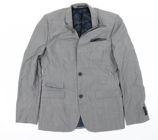Topman Mens Grey   Jacket Blazer Size 38