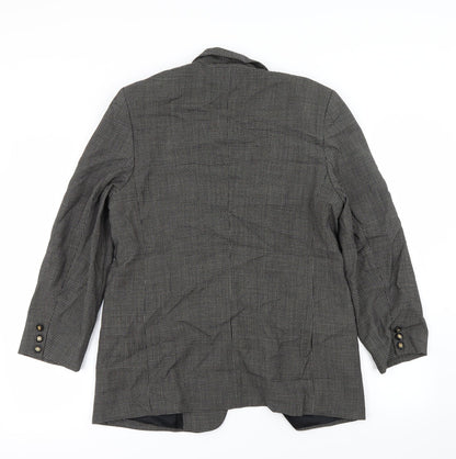 Back view of ara women’s brown ikat jacket blazer, size UK 14