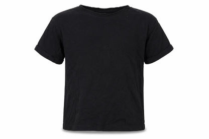Front view of Next girls’ black basic t-shirt, size 5, years
