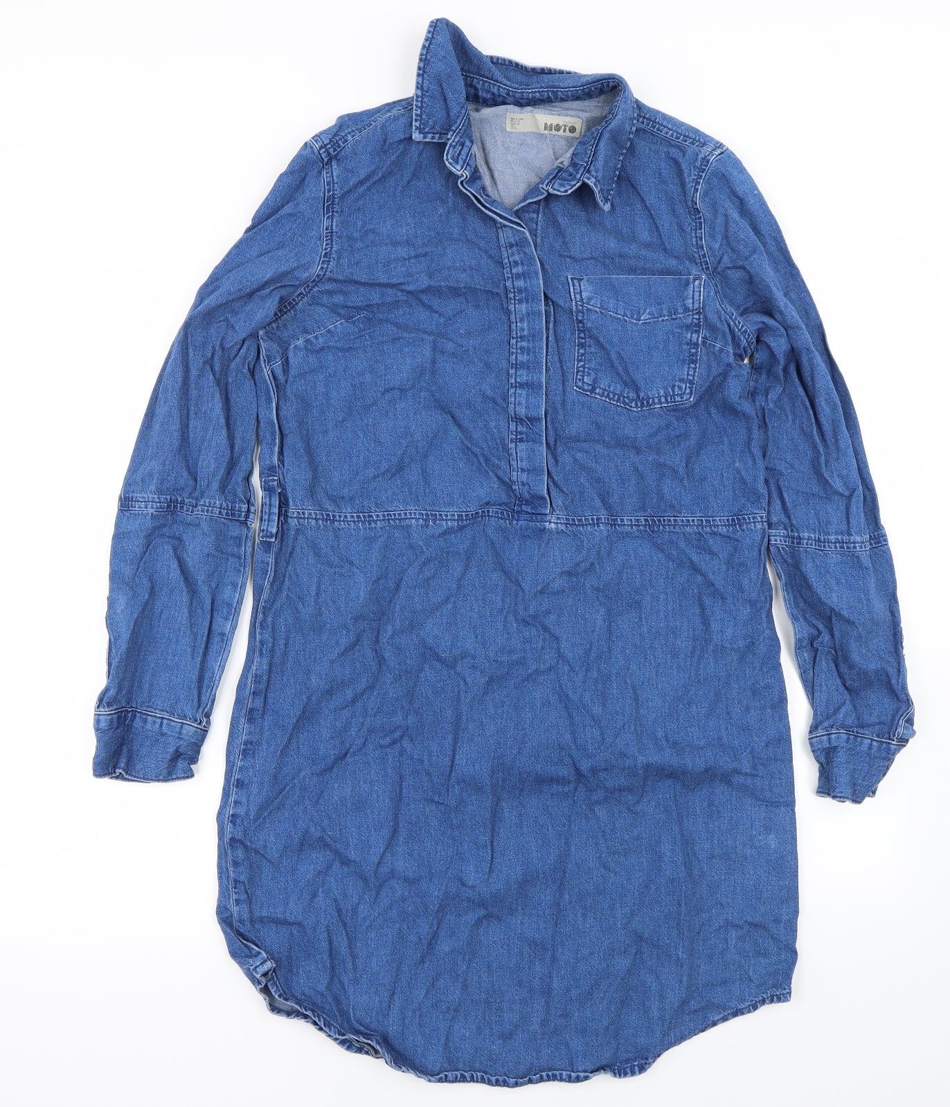 Topshop Womens Blue   Basic T-Shirt Size 6