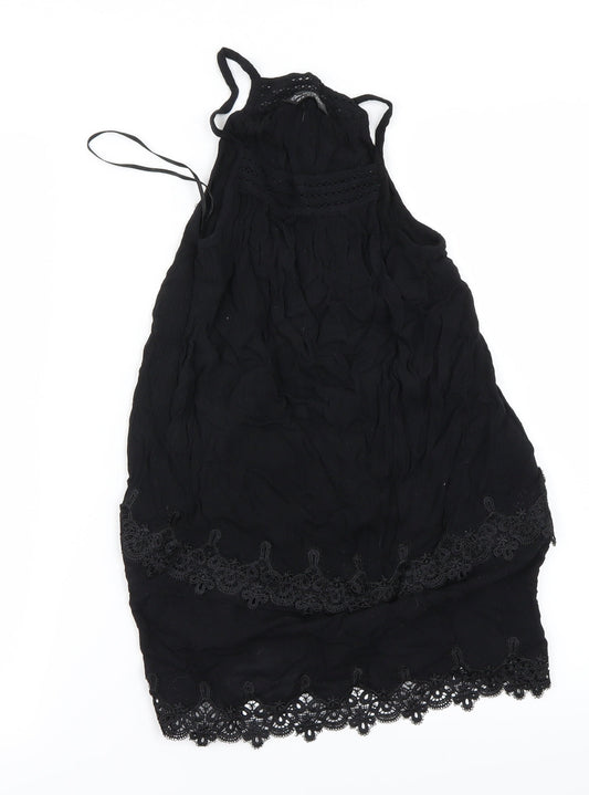 Miss Selfridge Womens Black   Basic T-Shirt Size 8