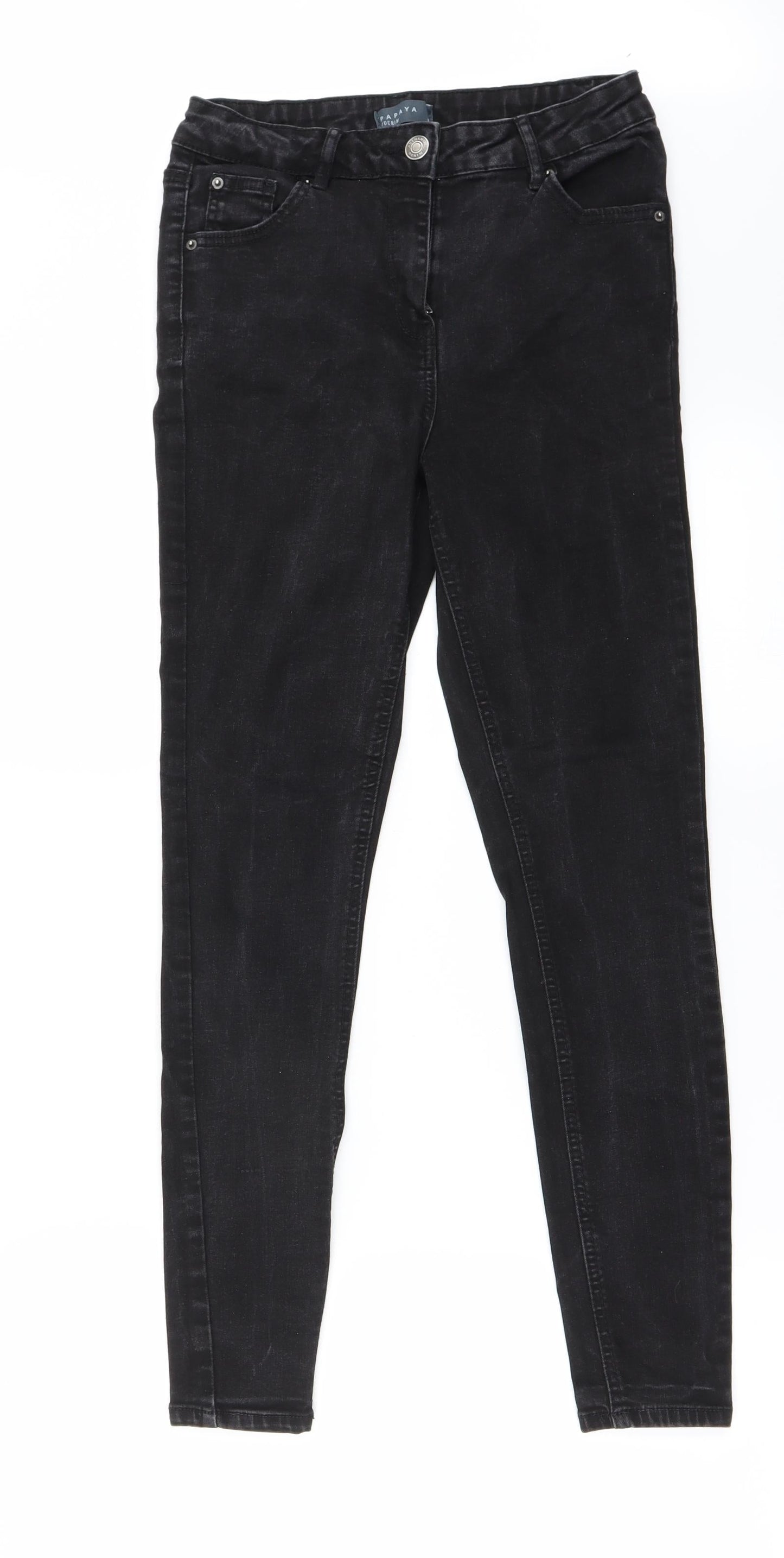 Papaya Womens Black   Straight Jeans Size 10 L25 in