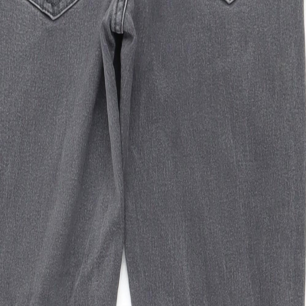 Preworn Womens Grey Paisley  Skinny Jeans Size 10 L23 in