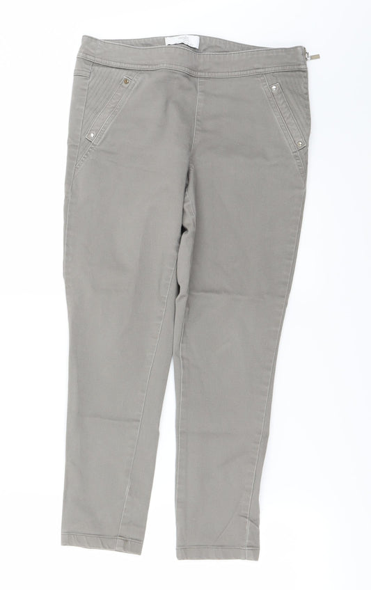Wallis Womens Grey   Tapered Jeans Size 10 L20 in
