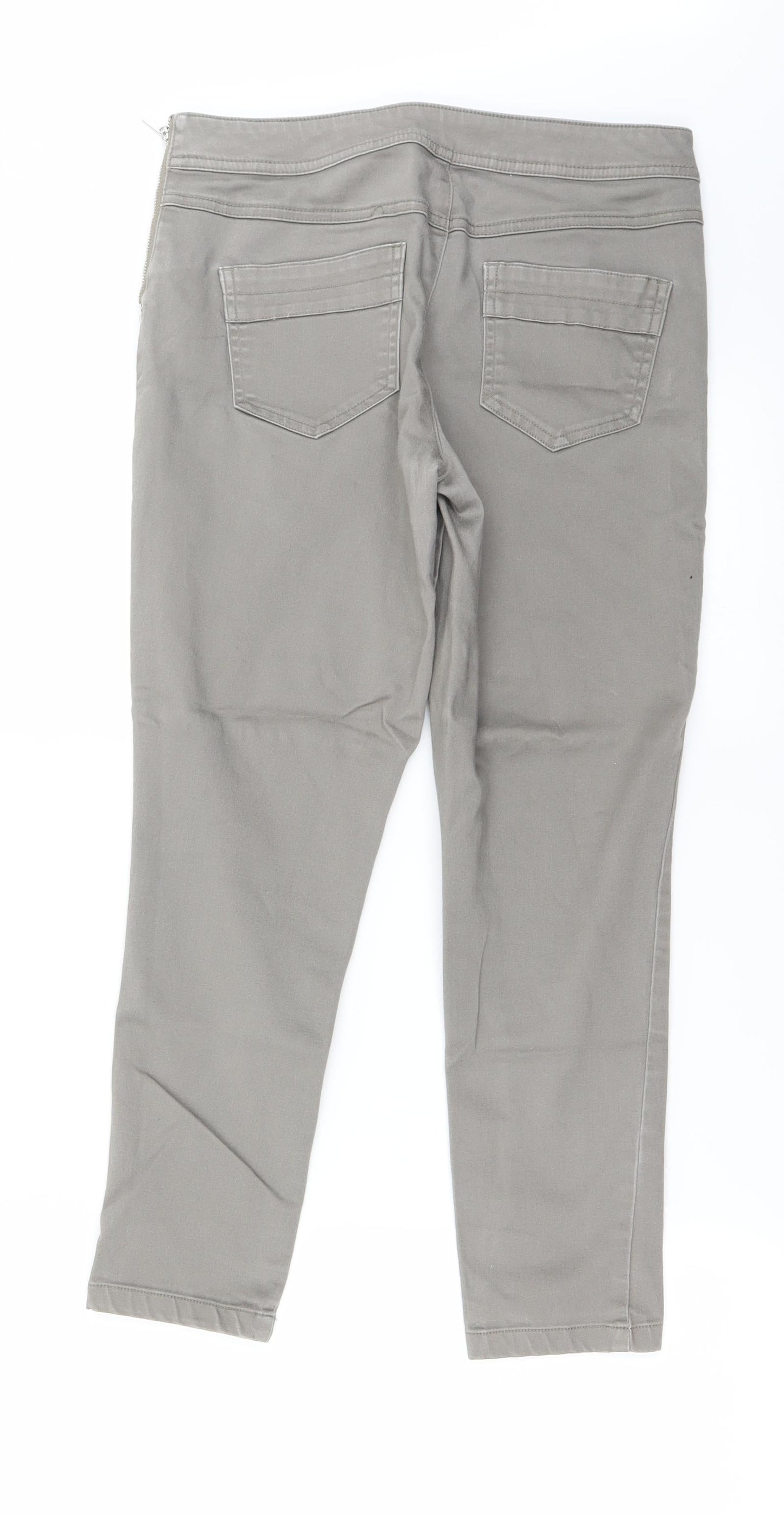 Wallis Womens Grey   Tapered Jeans Size 10 L20 in