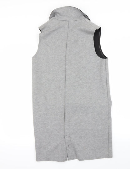 Back view of Topshop women’s grey cardigan jumper, size UK 8