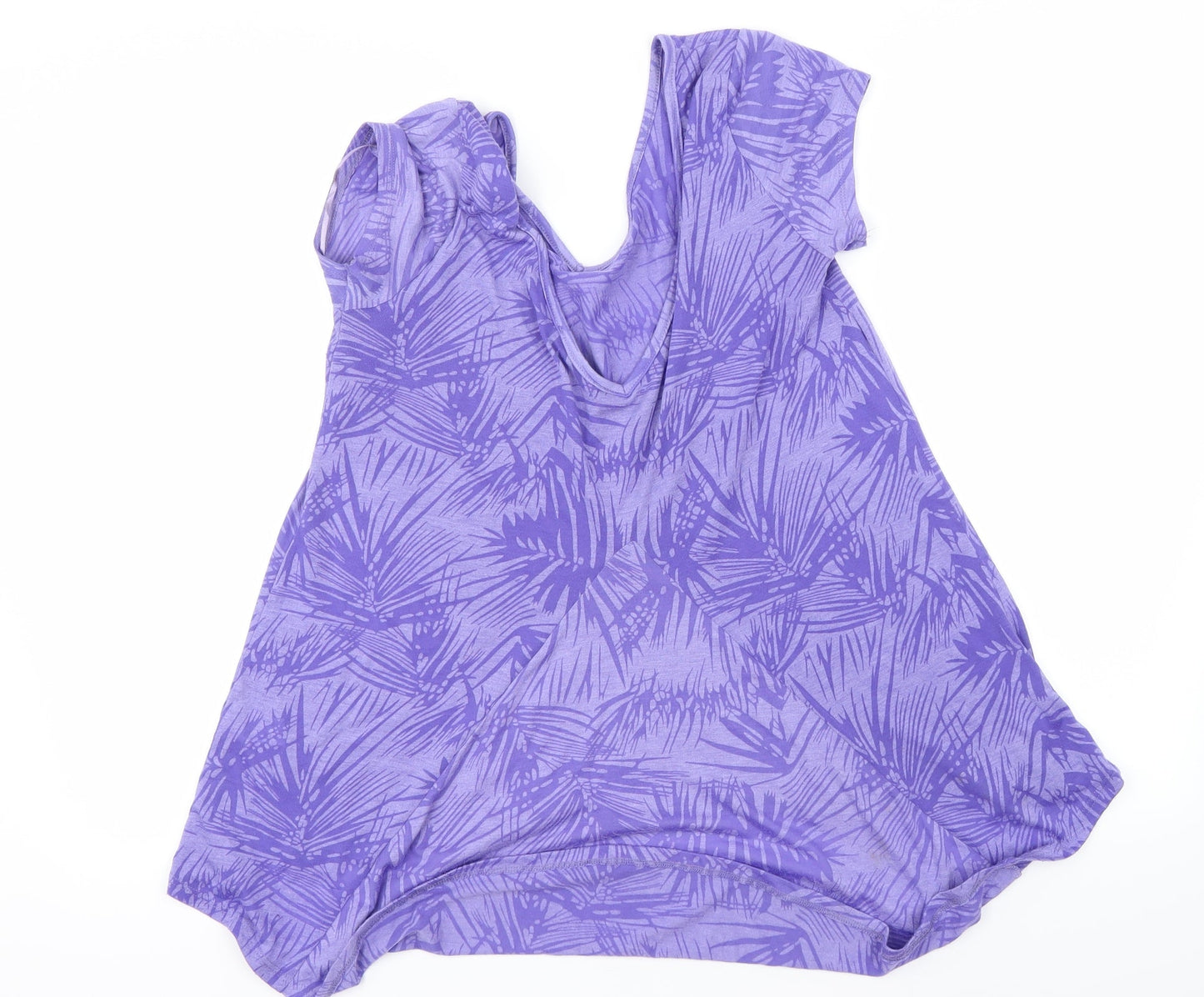 George Womens Purple Floral  Basic Blouse Size 10