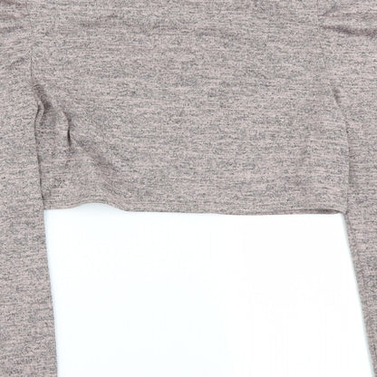 Brand and care label for Misspap women’s pink basic t-shirt, size L
