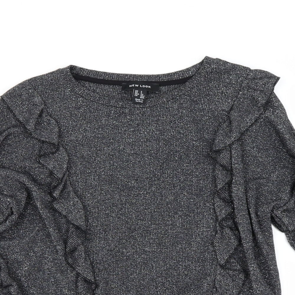 New Look Womens Grey   Basic T-Shirt Size S