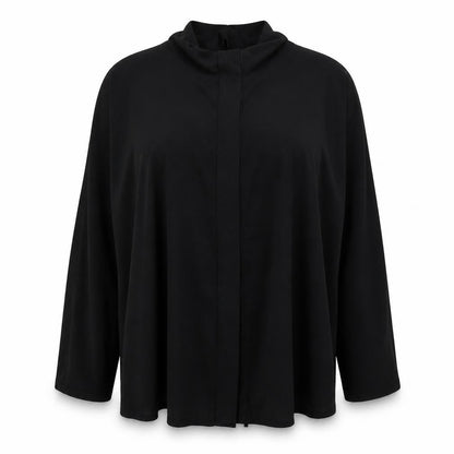 Front view of Boohoo women’s black cardigan jumper, size UK 16