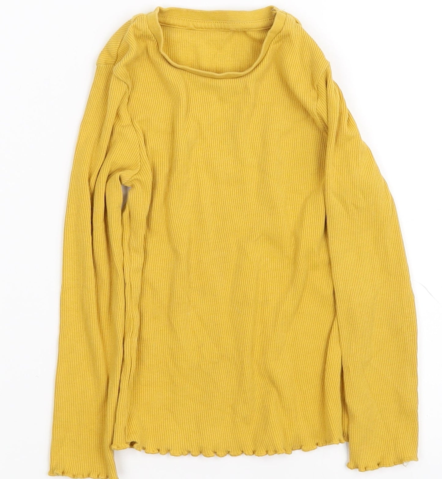 pre worn Girls Yellow   Basic T-Shirt Size 2-3 Years